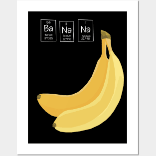 Banana Chemistry Elements Name Posters and Art